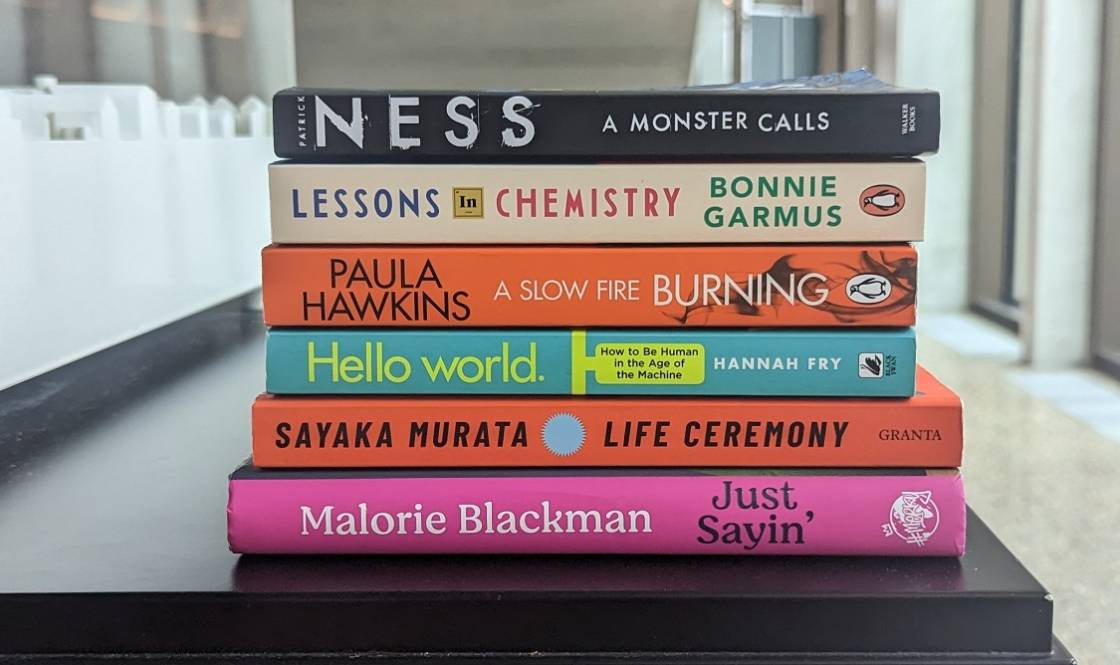A neat stack of Big Read books.