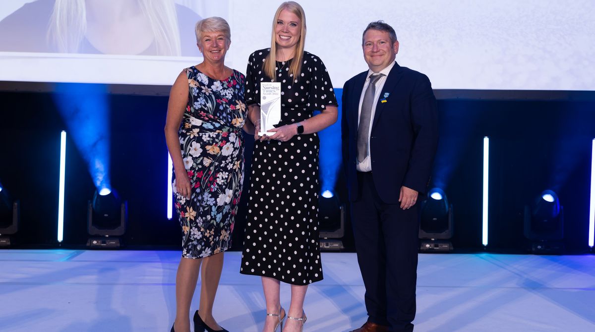 Kingston University undergraduate carries off trophy for learning disabilities nurse of the year at Student Nursing Times Awards