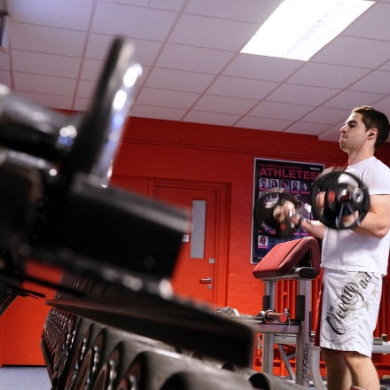 The fitness centre offers students the opportunities to lift some weights